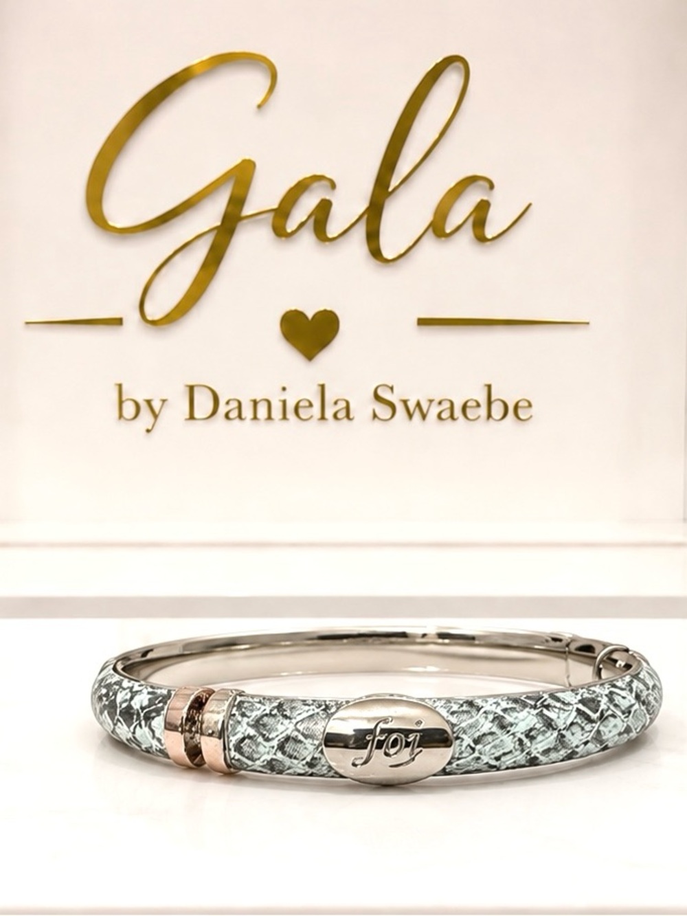 Gala Leather Wrapped Bangle by Daniela Swaebe